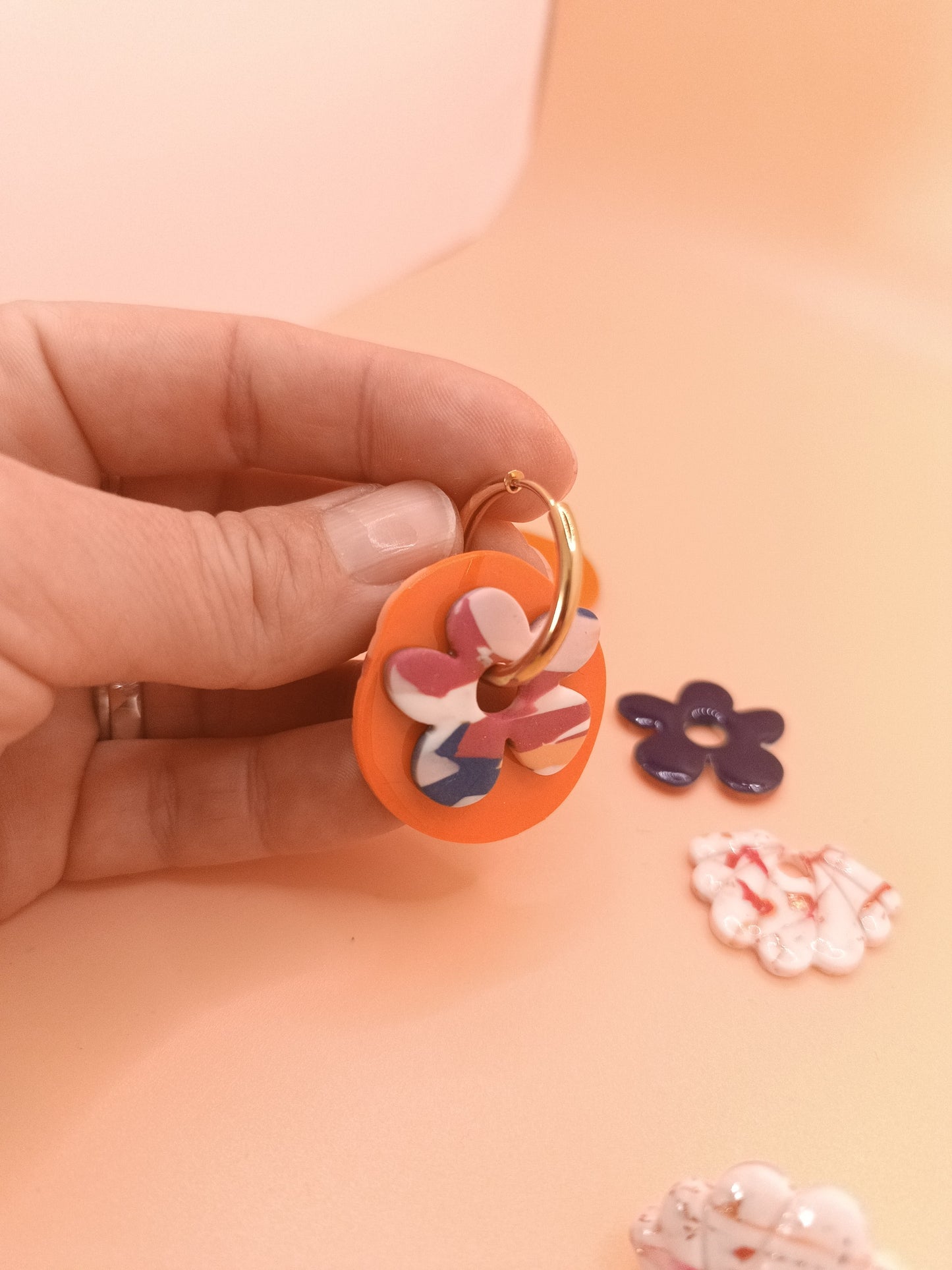 Lot de 3 interchangeables + créoles + macaron