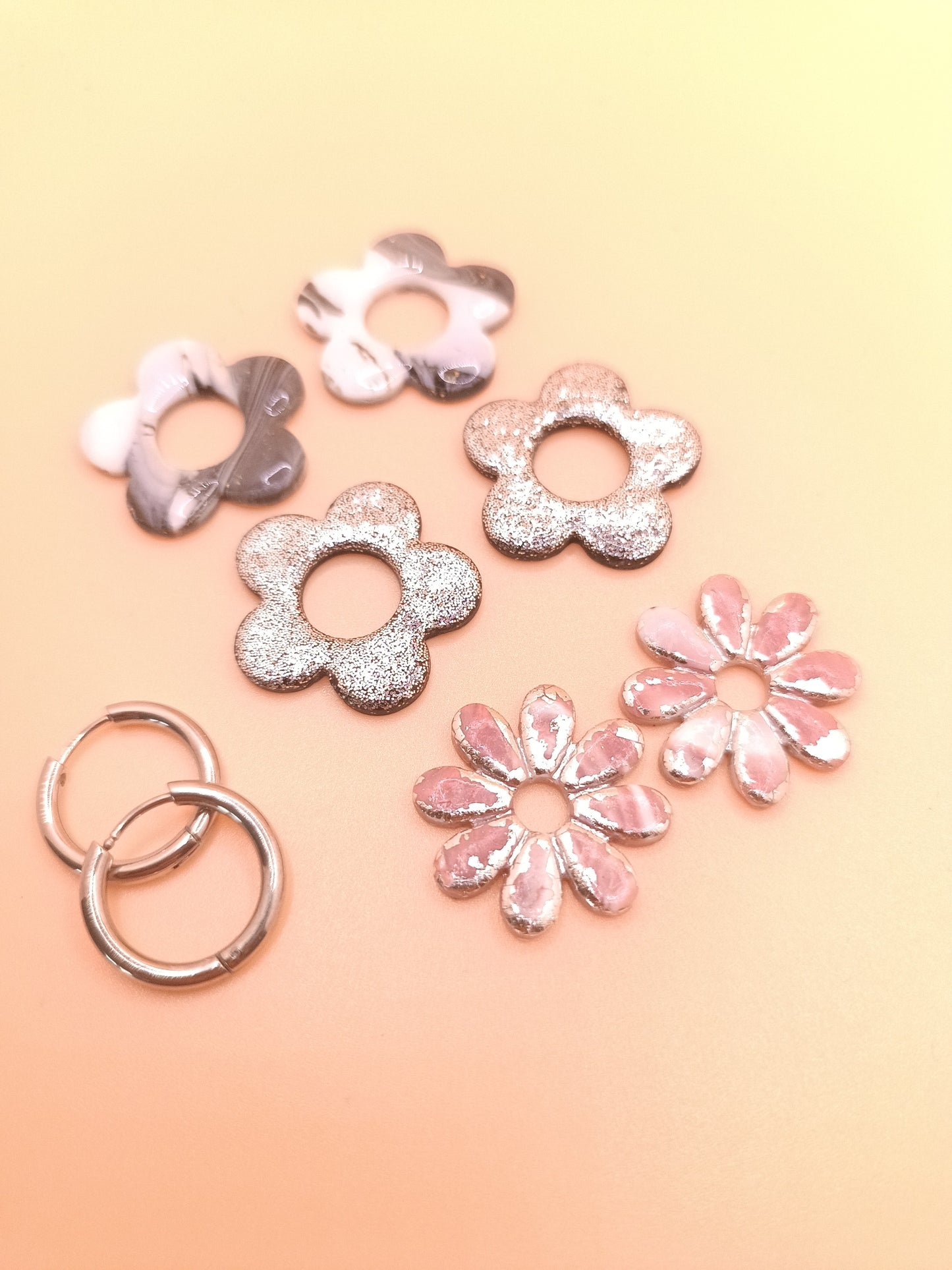 Lot de 3 interchangeables + créoles + macaron