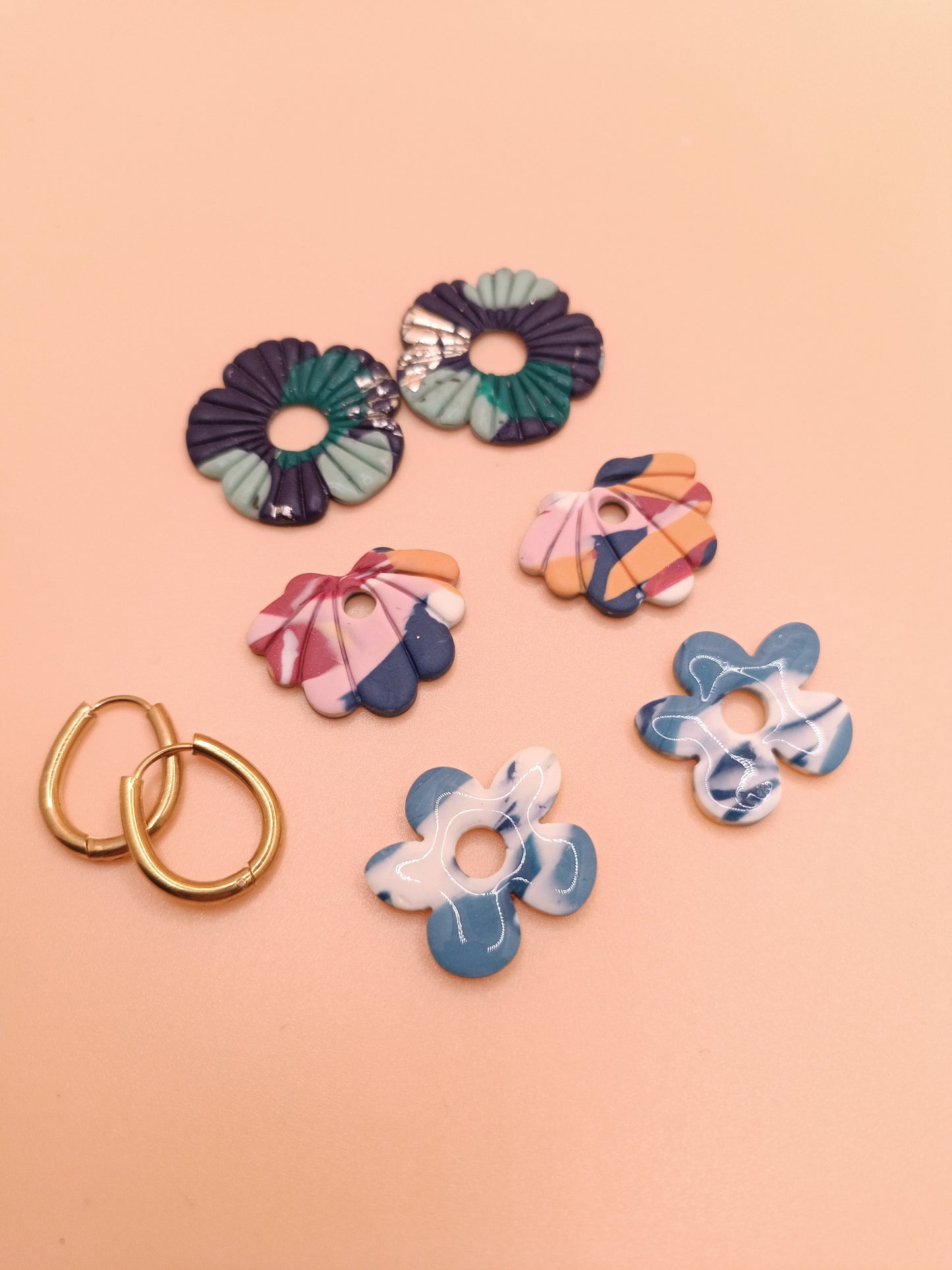 Lot de 3 interchangeables + créoles + macaron