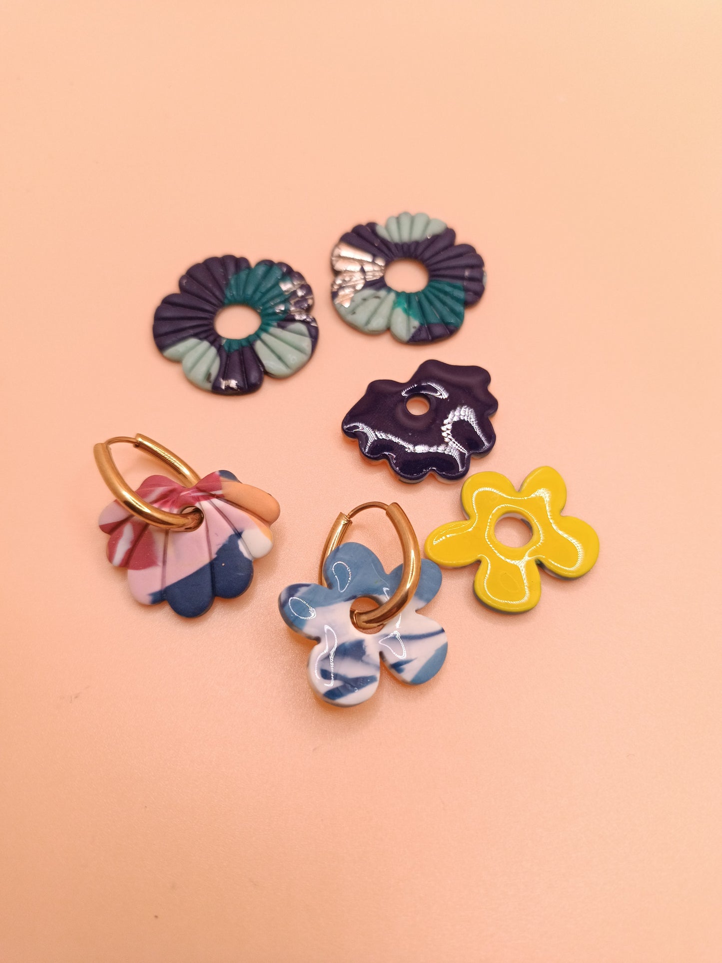 Lot de 3 interchangeables + créoles + macaron