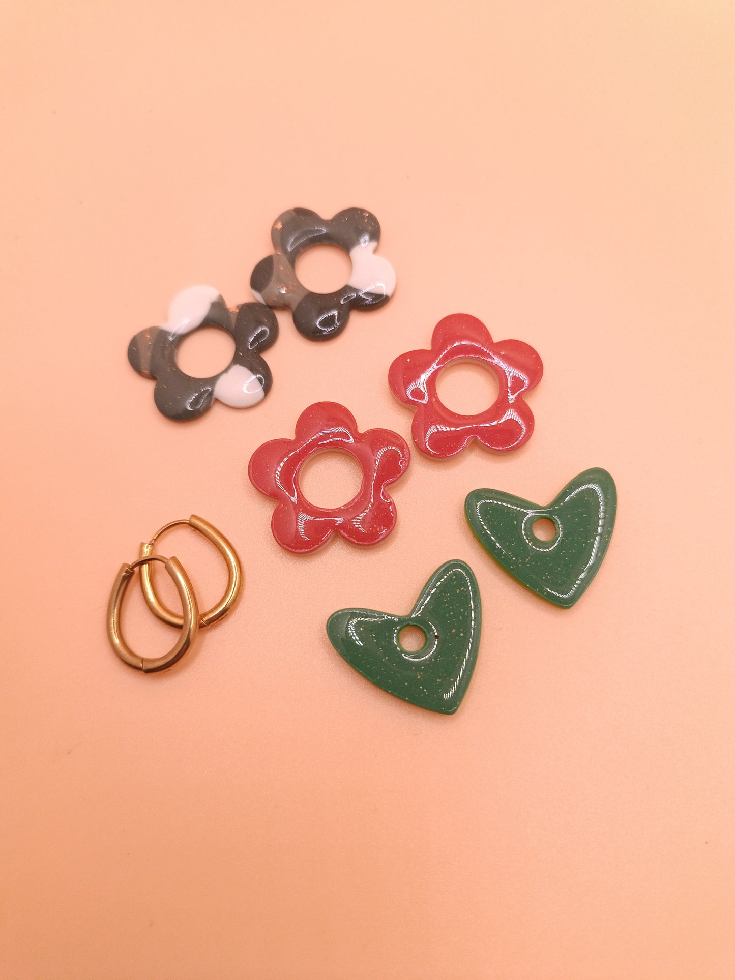 Lot de 3 interchangeables + créoles + macaron