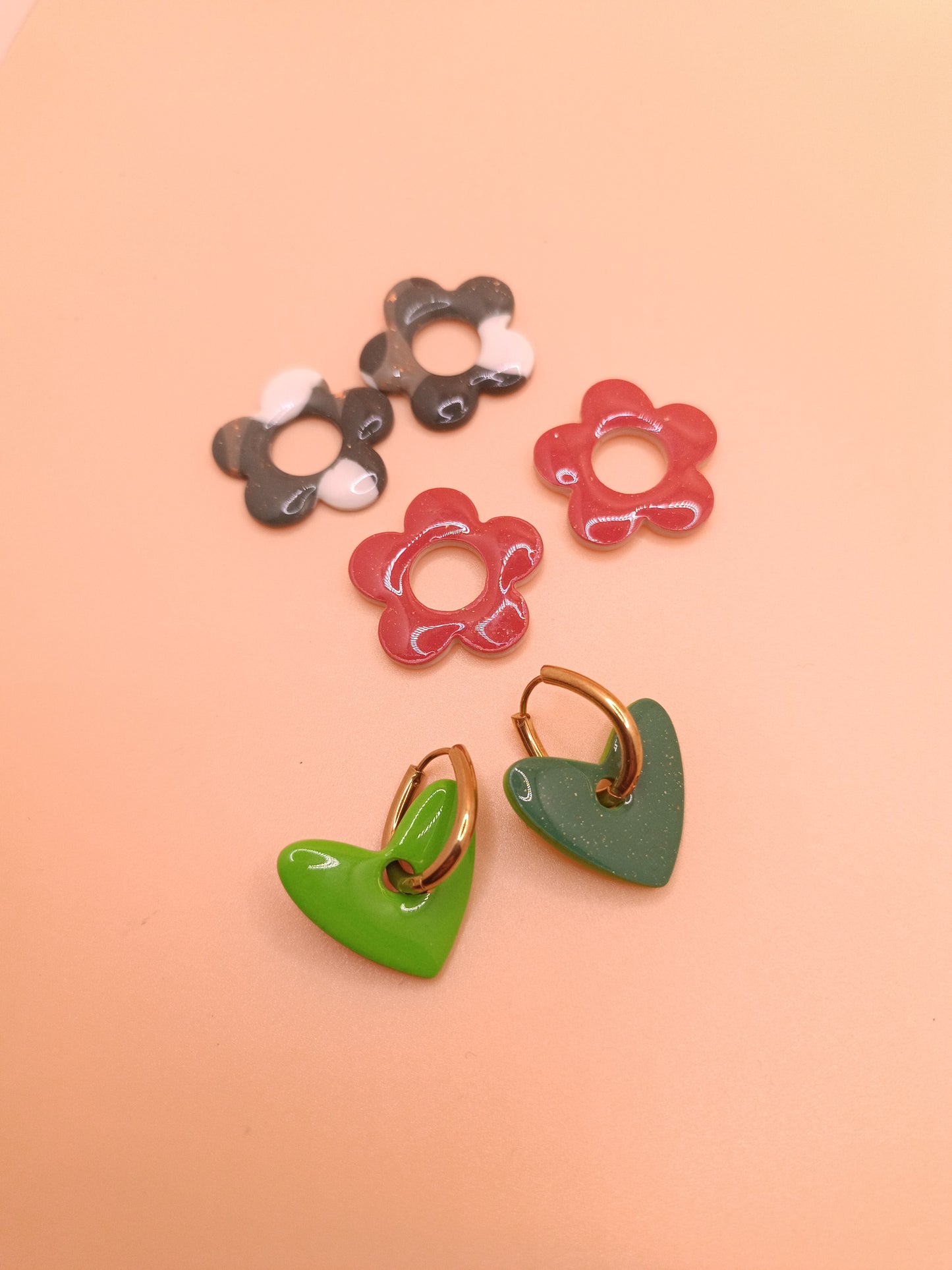 Lot de 3 interchangeables + créoles + macaron