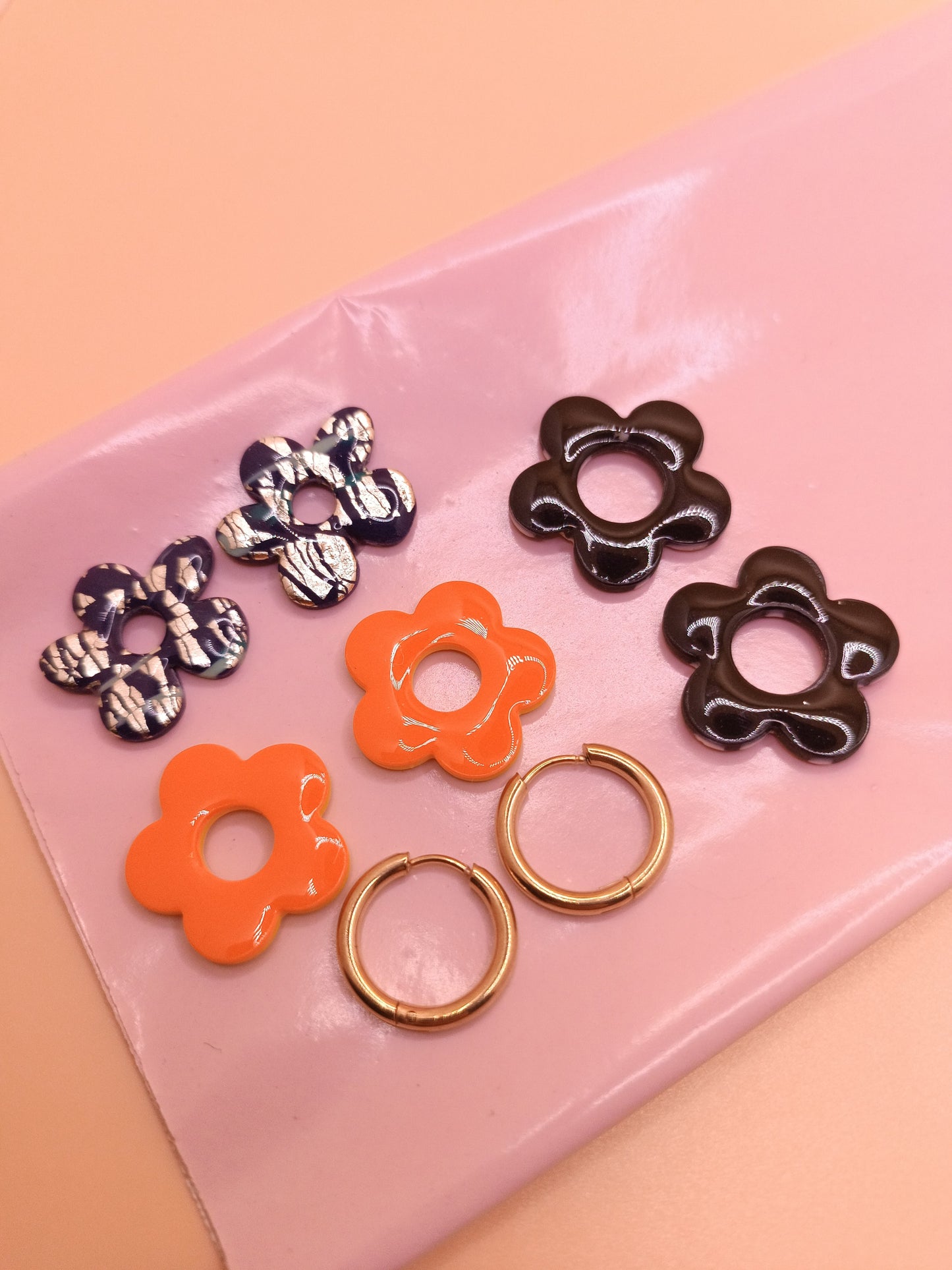 Lot de 3 interchangeables + créoles + macaron
