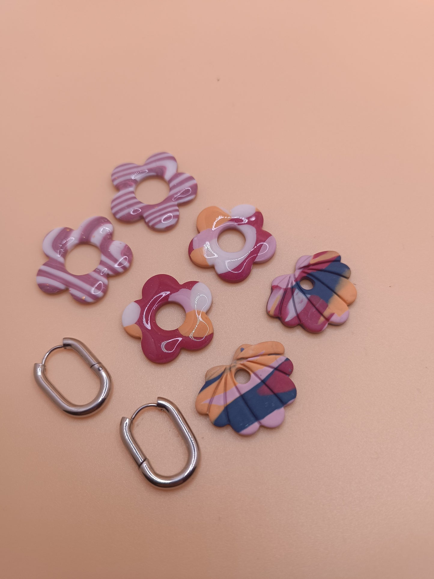 Lot de 3 interchangeables + créoles + macaron