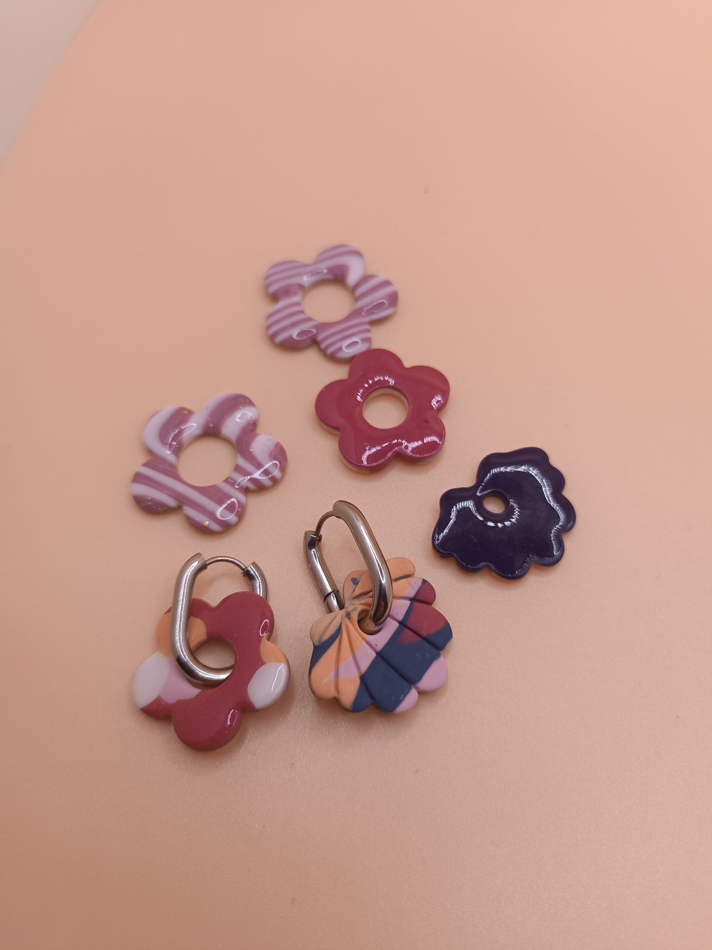 Lot de 3 interchangeables + créoles + macaron