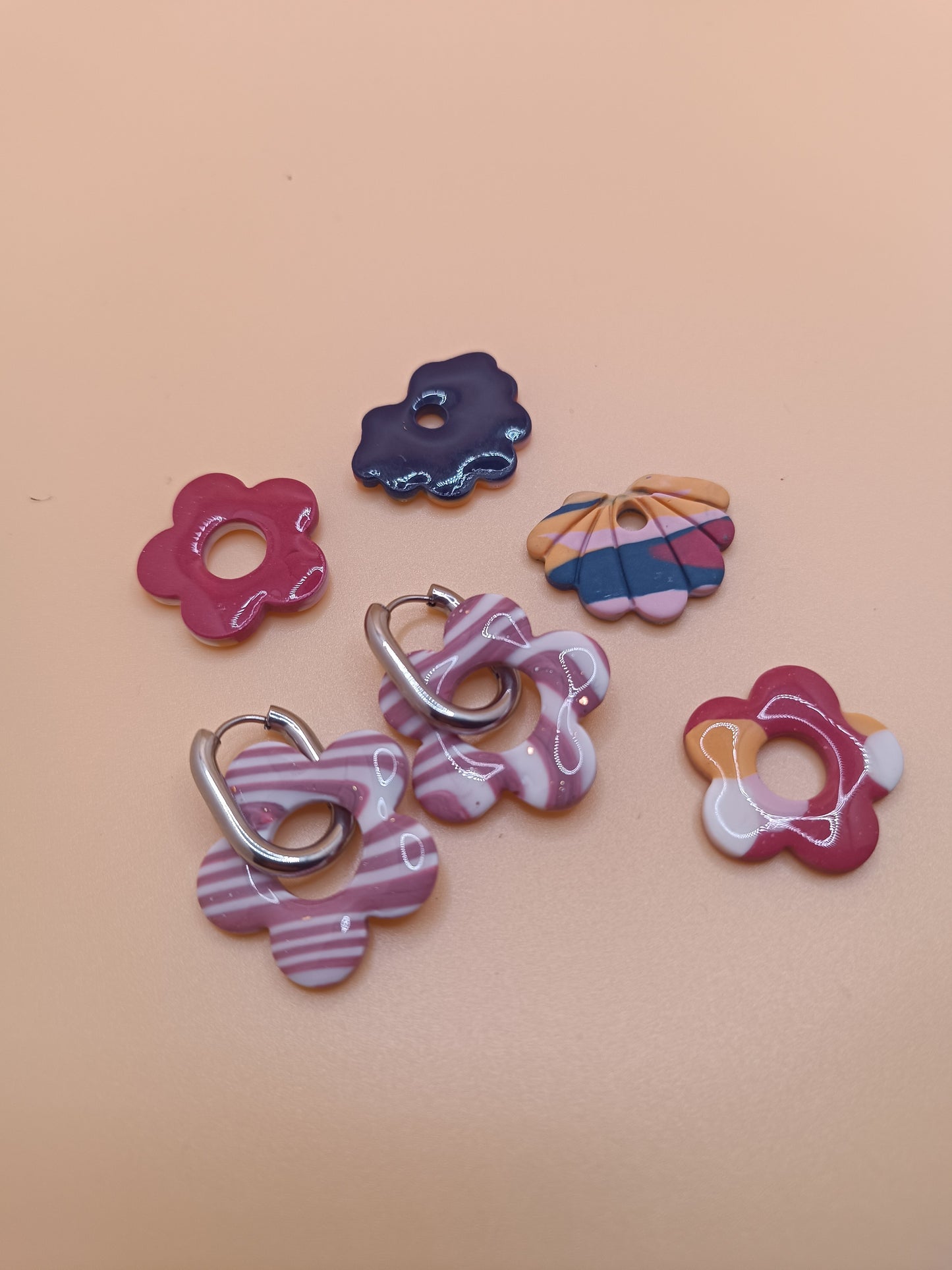 Lot de 3 interchangeables + créoles + macaron