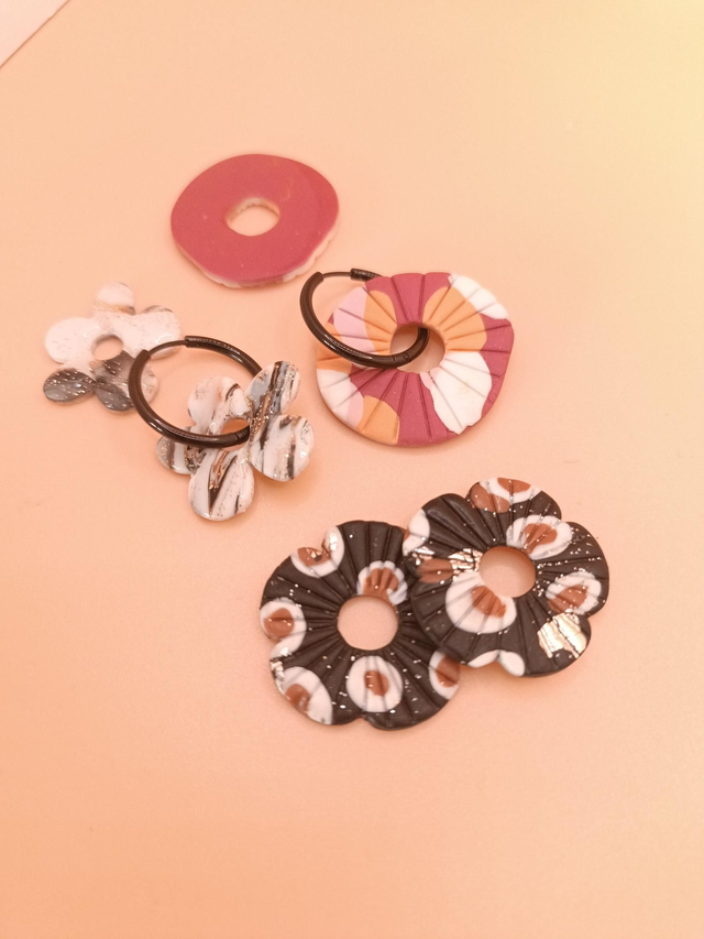 Lot de 3 interchangeables + créoles + macaron