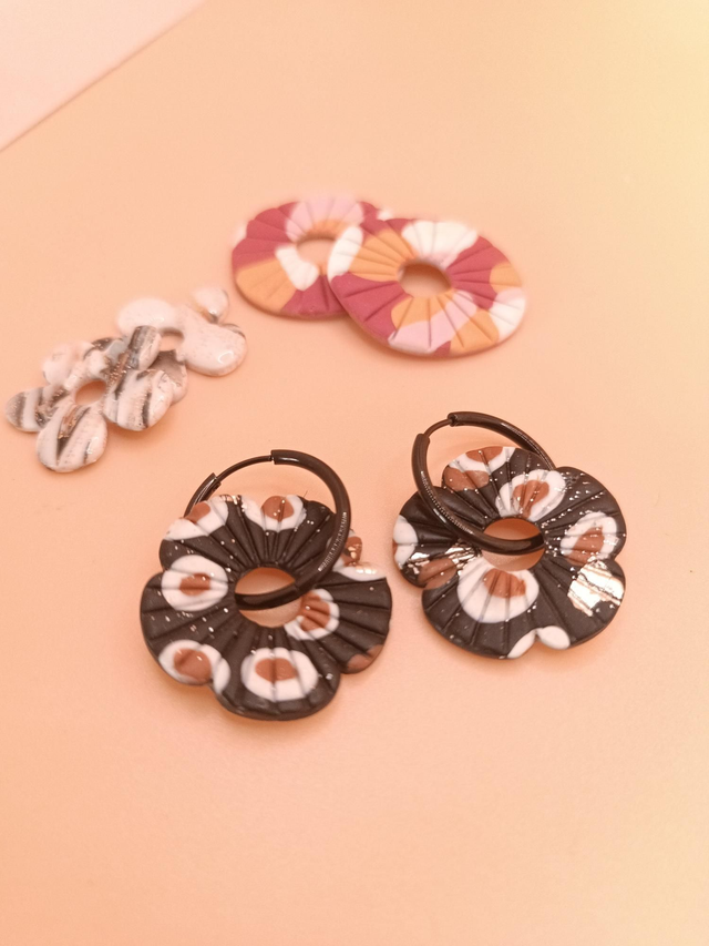 Lot de 3 interchangeables + créoles + macaron