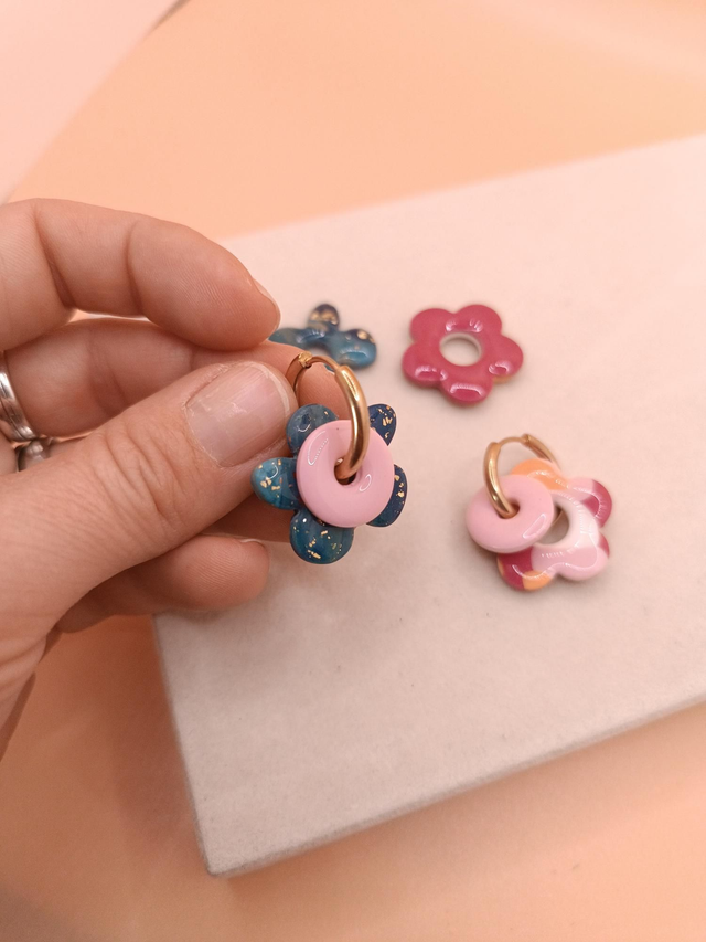 Lot de 3 interchangeables + créoles + macaron