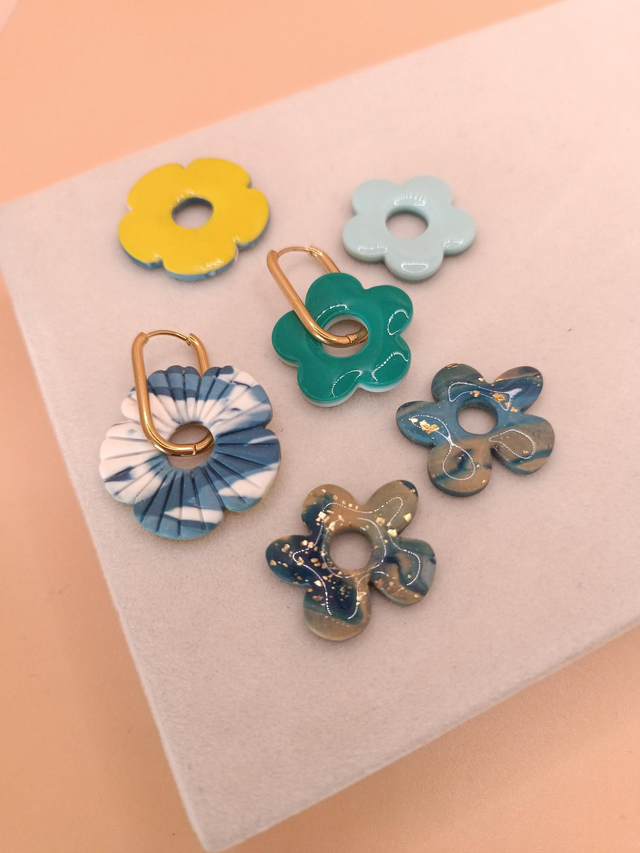 Lot de 3 interchangeables + créoles + macaron
